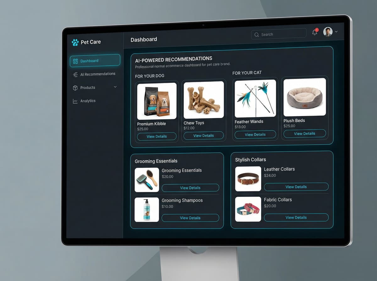 Pet Care AI Commerce Dashboard