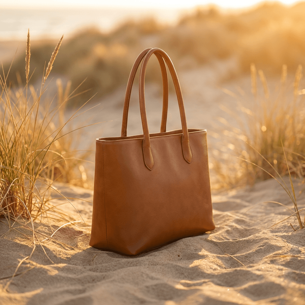 Leather tote · Outdoor · golden